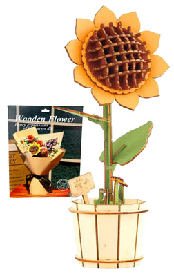 3D Wooden Puzzle Sunflower