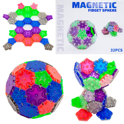 32 Pieces Magnetic Tiles (Asst)