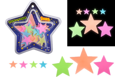 8″ Glow In The Dark Color Star StickUps 30 Piece