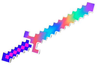 24″ Light Up Rainbow Pixelated Sword