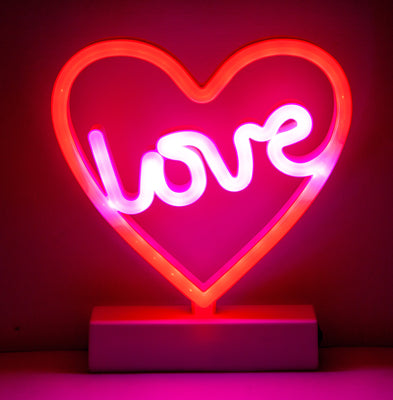 9″ Love Neon Light With Stand