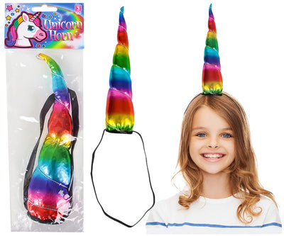 7″ Rainbow Unicorn Horn Headband
