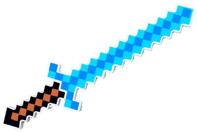 24″ Light Up Blue Pixelated Sword